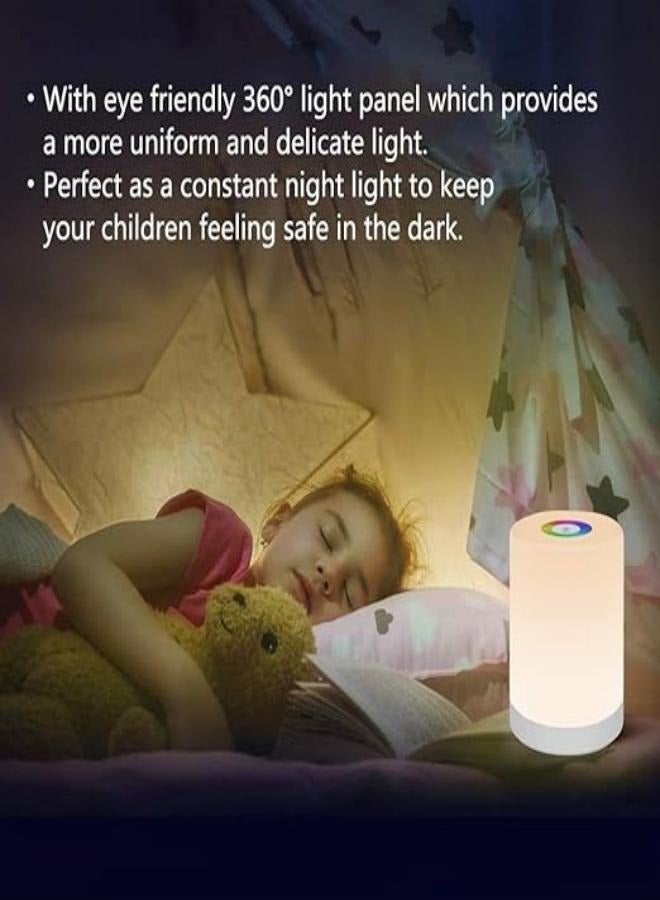 M MIAOYAN LED Night Light, Smart Bedside Table Lamp, Touch Control Dimmable USB Rechargeable, Portable, Color Changing RGB for Kids, Bedroom, Camping (Warm White) - Image 2