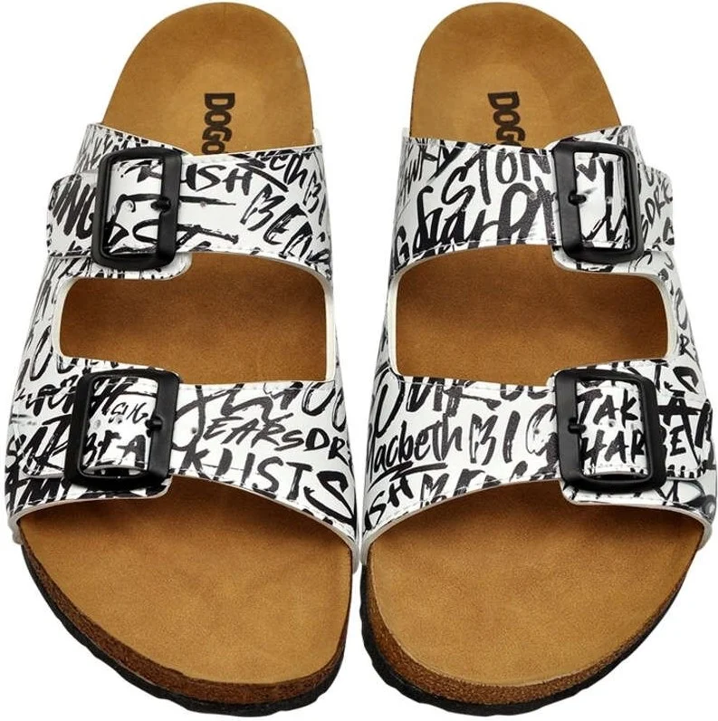 Dogo Fonts in Splash / Design Printed Vegan / Simon Men's Slippers