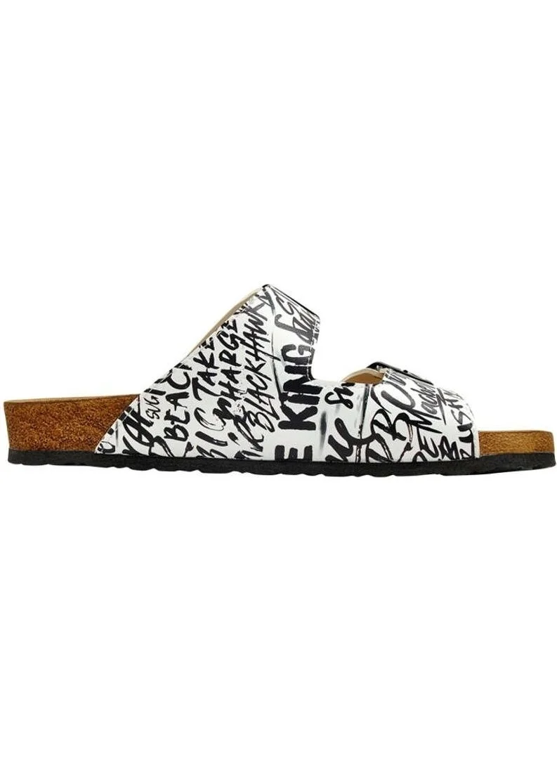 Dogo Fonts in Splash / Design Printed Vegan / Simon Men's Slippers