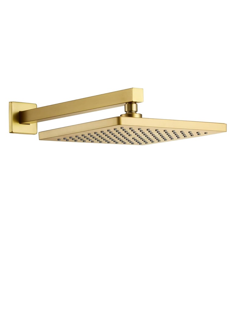 FOSSA Fossa 6 Inch Rainfall Shower Head Fixed Shower Head 304 Stainless Steel Rain Showers Overhead Wall Mounted, OHS-1102 Gold  - Image 1