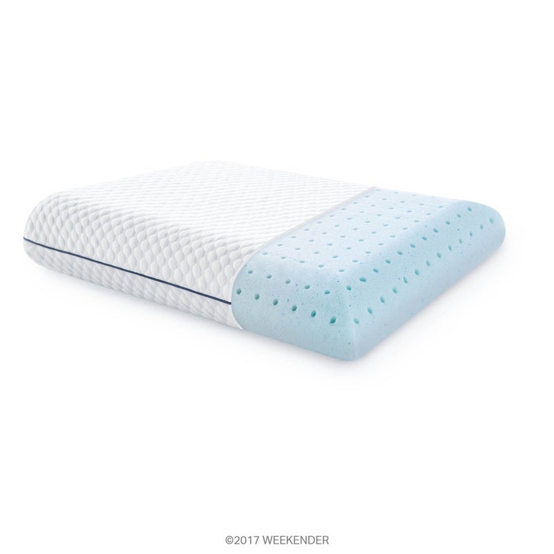 Weekender Gel Memory Foam Pillow - Queen Size - 1-Pack - Medium Plush Feel - Neck & Shoulder Support - For Back  Side  & Stomach Sleepers - Home  Hotel  & Hospital Essentials - Image 1