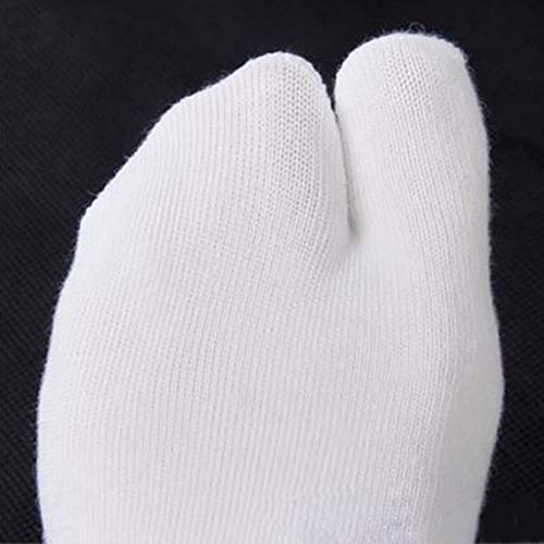 SUNTRADE 3 Pairs Japan Tabi Socks, Split 2 Toe Sandals Ninja Slipper Japanese Kimono White - Image 2