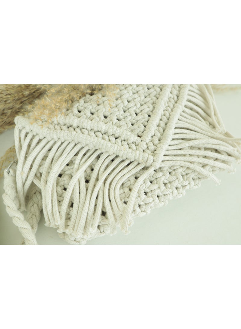 انتيكيانو شنطة مكرمية ماكرامية للنساء - Image 3