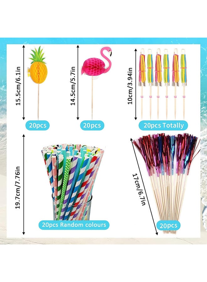 كلين زينة الحفلات مظلة فواكه هاواي لافتة خلية نحل ثلاثية الأبعاد لافتة مظلة رقائق الألومنيوم لافتة بطيخ ليزر لافتة أناناس - Image 2