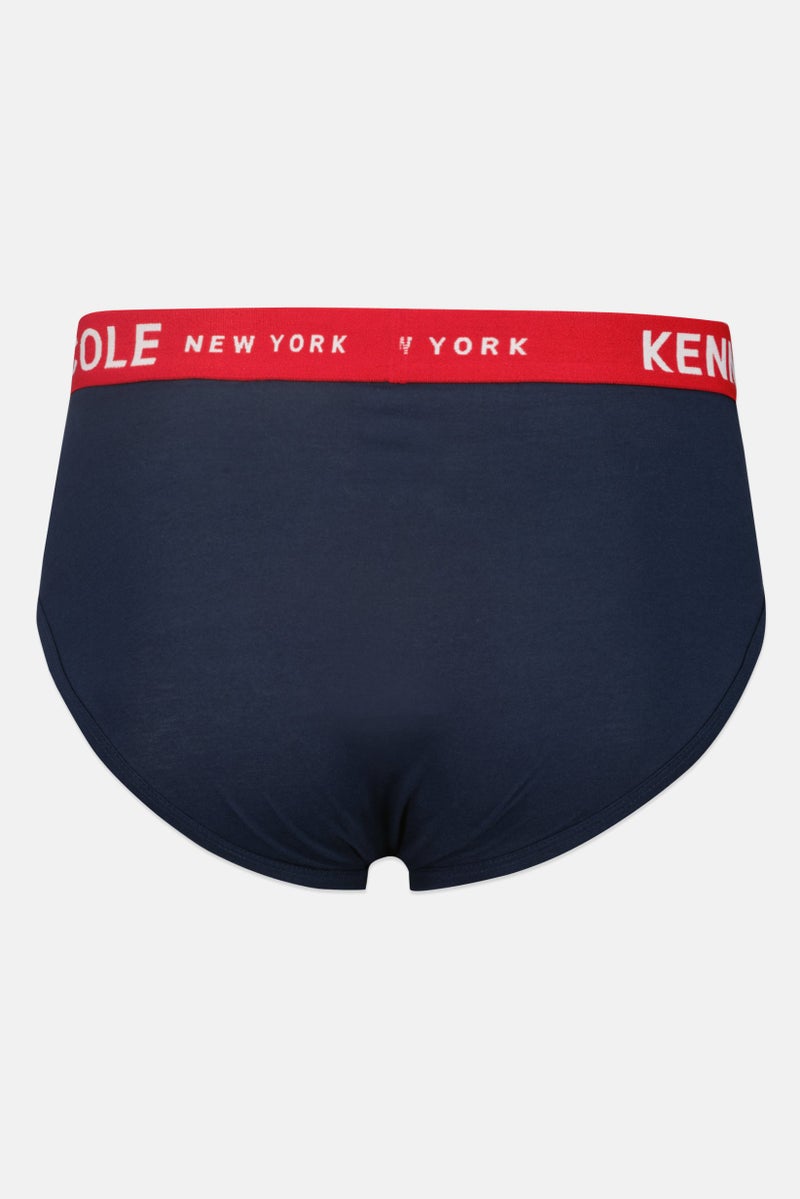 Kenneth Cole Men 2 Packs Brand Logo Brief Set, Multicolor - Image 3