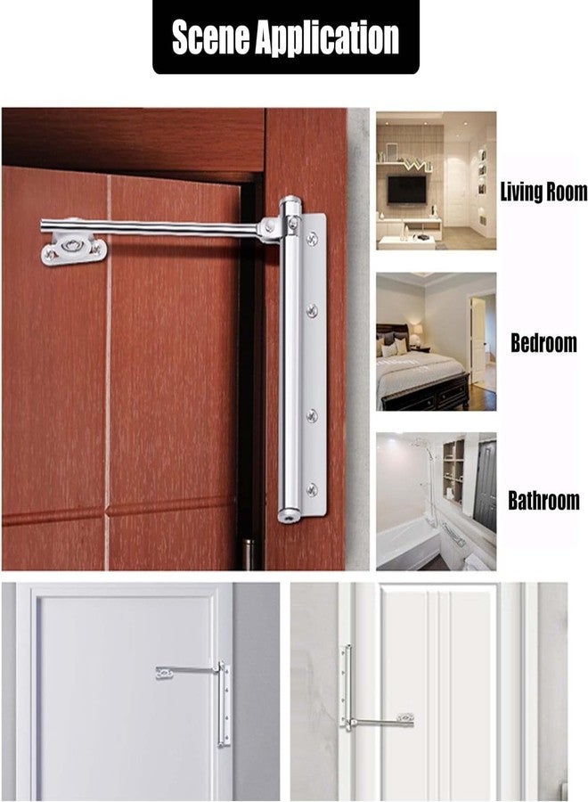 DPISZONE Spring Door Closers, Adjustable Automatic Door Closer for Residential/Commercial use, Surface Mounted Door Closer with Allen Key and Screws, Soft Closing Door - Image 4