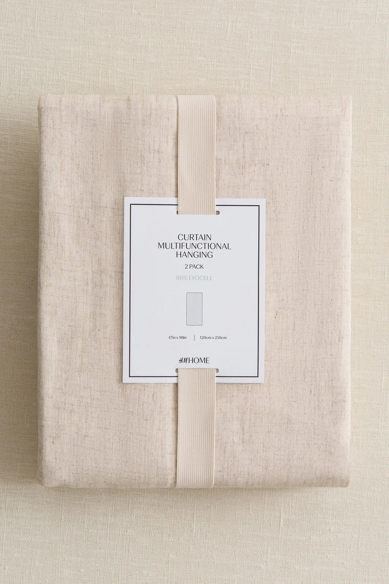 H&M 2-pack linen-blend curtain lengths