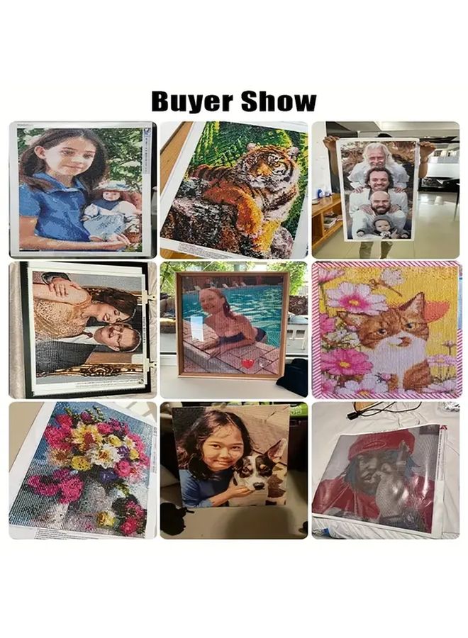 Custom 5D Diamond Painting Kit Own Photo 11.81x15.75 Inch Square Rhinestone - Image 2