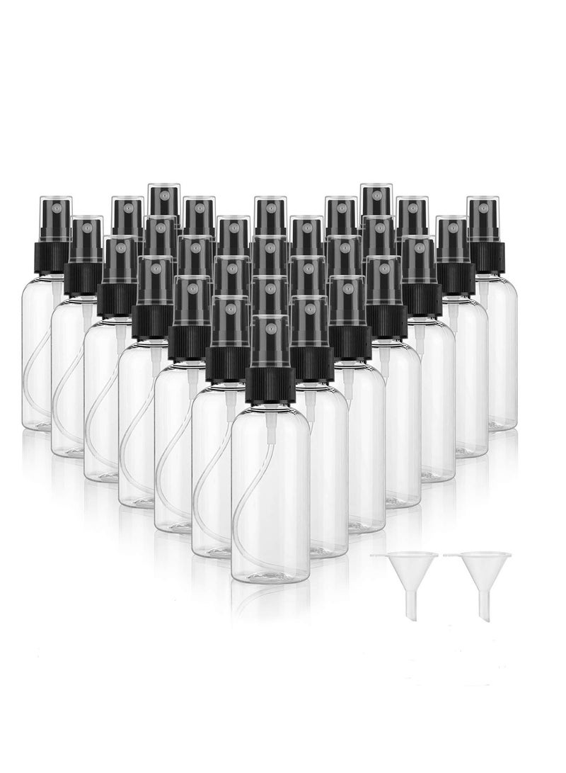 SYOSI Spray Bottles, Fine Mist Mini Clear Spray Bottles with Pump Spray Cap - for Essential Oils, Cosmetic Liquid, Travel, Perfumes - Refillable & Reusable Empty Plastic Bottles Travel Bottle 30 Pack 2 oz - Image 1