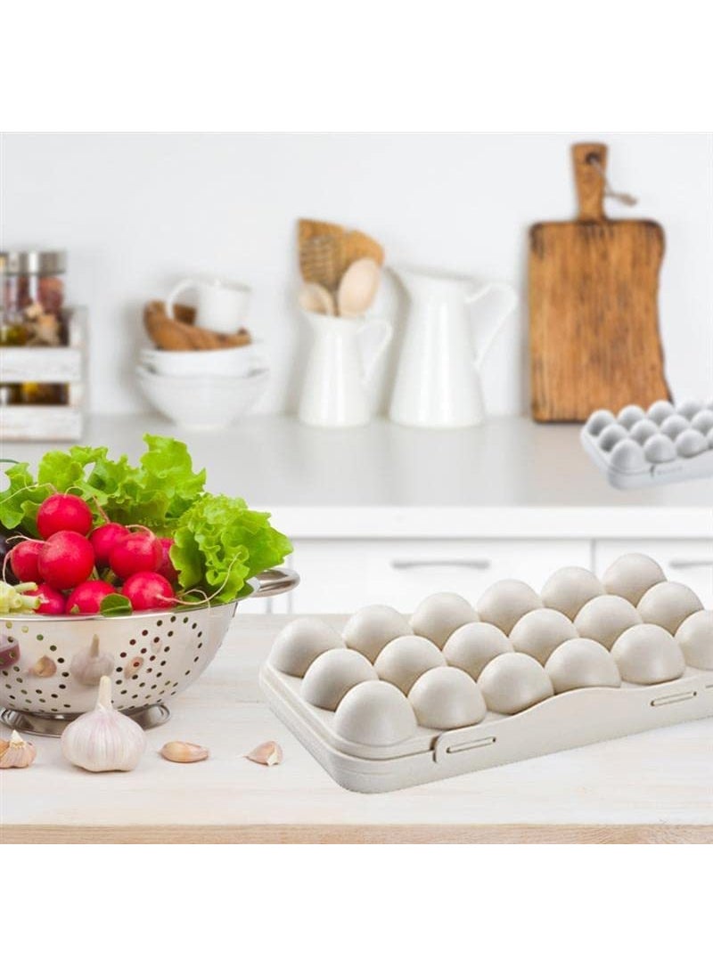 WROPZO WROPZO Plastic for Fridge Egg Holder for FridgeFreezer Stackable Egg Tray With Lid Egg Storage Box Carrier BPAFree Fridge Organizer Egg Storage Container for 18 Grid Eggs Set of 1Multicolor  - Image 2