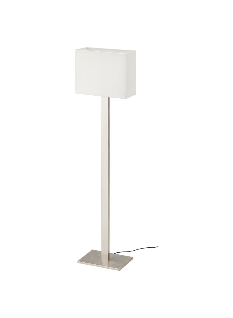 IKEA FRAKTA Floor lamp - nickel-plated/white - 150 cm - Image 1