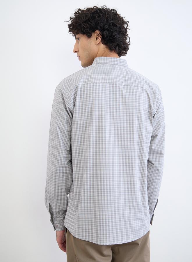 Styli Men Regular Fit Checked Long Sleeve Shirt - Image 5