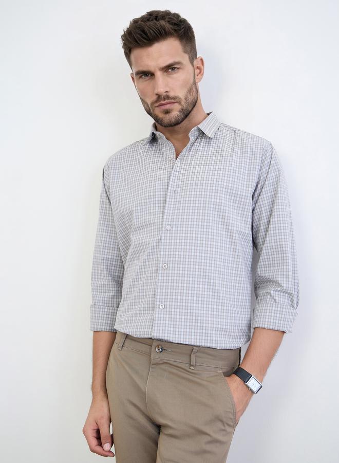 Styli Men Regular Fit Checked Long Sleeve Shirt - Image 1