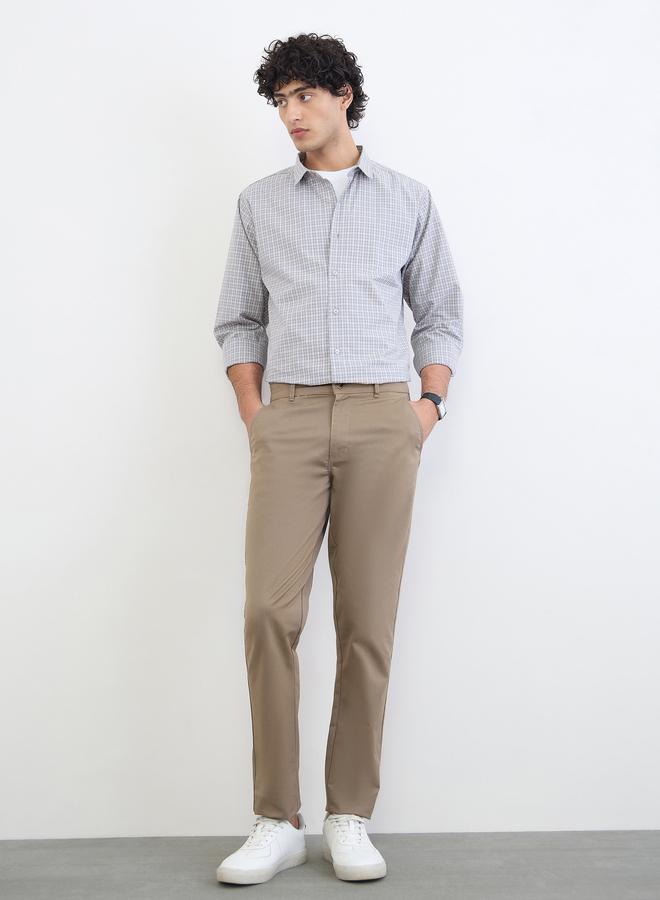 Styli Men Regular Fit Checked Long Sleeve Shirt - Image 2