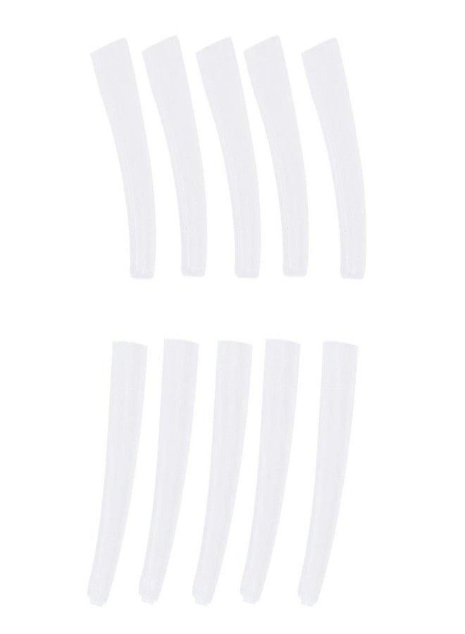 Qiterr 10Pcs Tweezers Cover, Grafting Eyelashes Tips Covers, Transparent Plastic Elbow Tweezers AntiDust NonSlip Eyelashes Grafting Tool - Image 1