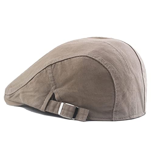 Quanhaigou Men's Cotton Flat Ivy Gatsby Newsboy Driving Hat Adjustable Irish Cabbie Ivy Driving Hunting Cap Navy Blue - Image 4