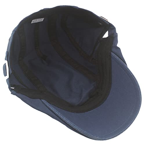 Quanhaigou Men's Cotton Flat Ivy Gatsby Newsboy Driving Hat Adjustable Irish Cabbie Ivy Driving Hunting Cap Navy Blue - Image 2