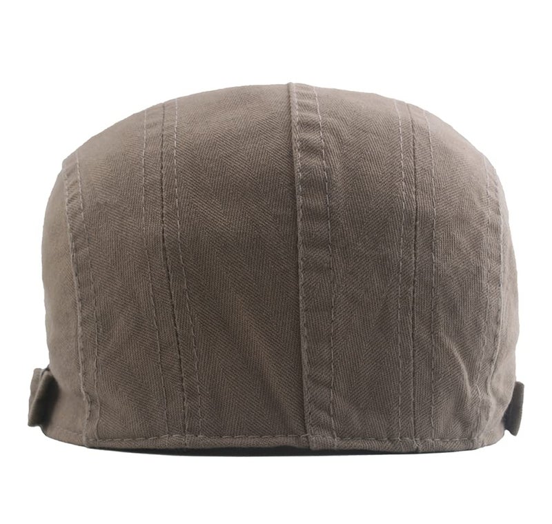 Quanhaigou Men's Cotton Flat Ivy Gatsby Newsboy Driving Hat Adjustable Irish Cabbie Ivy Driving Hunting Cap Navy Blue - Image 5