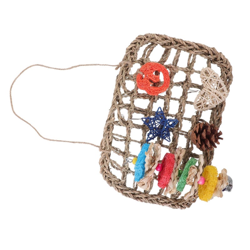 Natural Hanging Rabbit Chew Toy for Small Pets Teeth Grinding Wear Resistant - Image 2