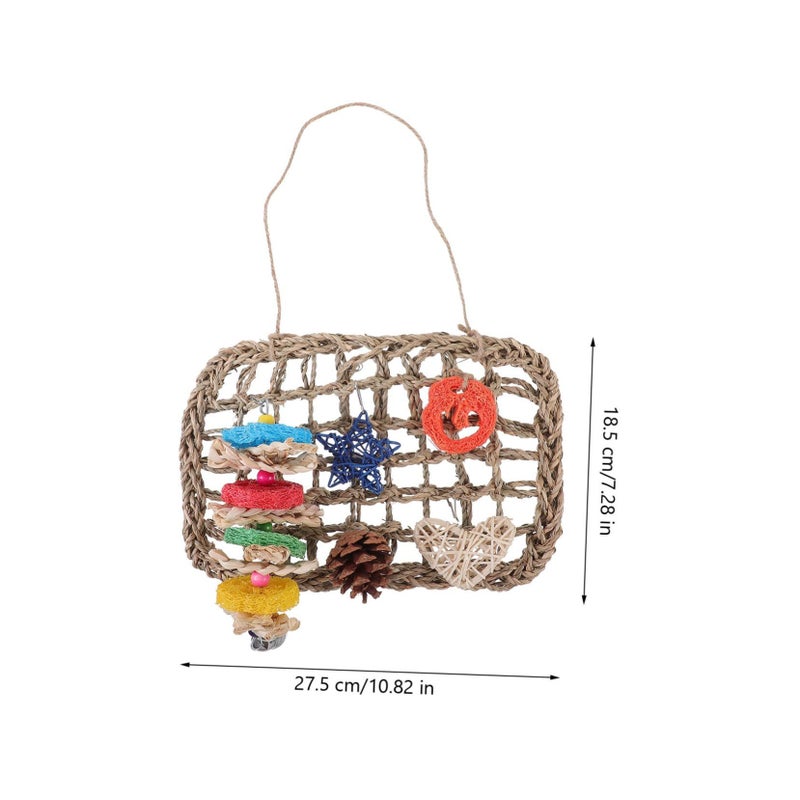 Natural Hanging Rabbit Chew Toy for Small Pets Teeth Grinding Wear Resistant - Image 3