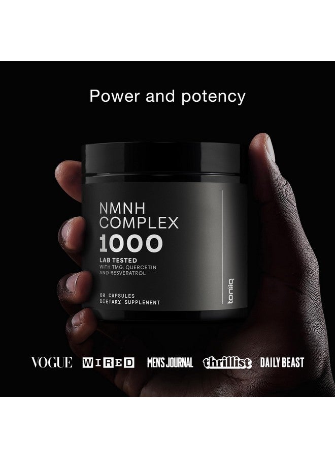 Toniiq مكمل NMNH - تركيبة عالية الفعالية 1,000 ملغ مع Uthpeak™ NMNH المدروسة سريرياً، ريسفيراترول، كيرسيتين وTMG - نقية للغاية - مختبرة في مختبرات طرف ثالث - 60 كبسولة - Image 2