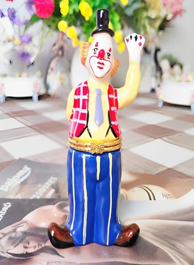 Gishima Jewelry Trinket Box Clown Figure Ornaments Collectible Jewelry Hinged Trinket Boxes Home Table Desk Top Decor Christmas Holiday Halloween Decoration Gifts Christmas Holiday Home Decor - Image 2