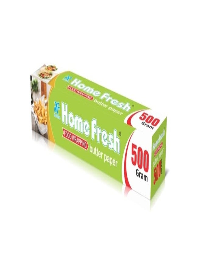 HOMEFRESH لفة ورق تغليف زبدة الطعام من هوم فريش، ٥٠٠ غرام - ورق ممتاز غير لاصق للخبز والطبخ وتخزين الطعام - Image 3
