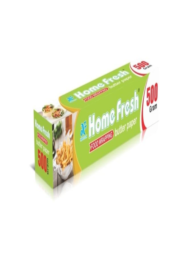 HOMEFRESH لفة ورق تغليف زبدة الطعام من هوم فريش، ٥٠٠ غرام - ورق ممتاز غير لاصق للخبز والطبخ وتخزين الطعام - Image 5