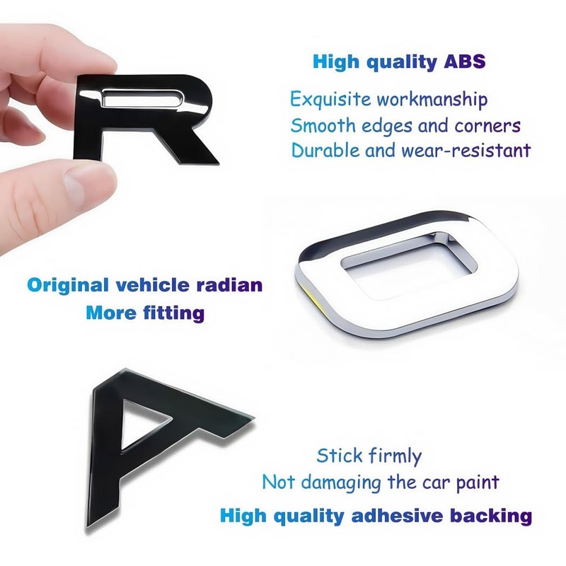 QOMAGO Car Emblem for Front Hood and Trunk lid Rear ABS Material Compatible with Range Rover car Badge car Style Replacement (Gloss Silver) - Image 3