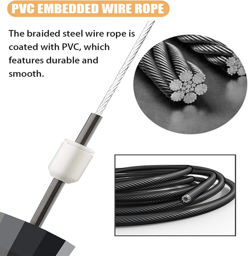 Redify Jump Rope,Jump Ropes for Fitness for Women Men and Kids,Speed Jumping Rope for Workout with Ball Bearings,Adjustable Skipping Rope for Exercise&Slim Body at Home School Gym - Image 4