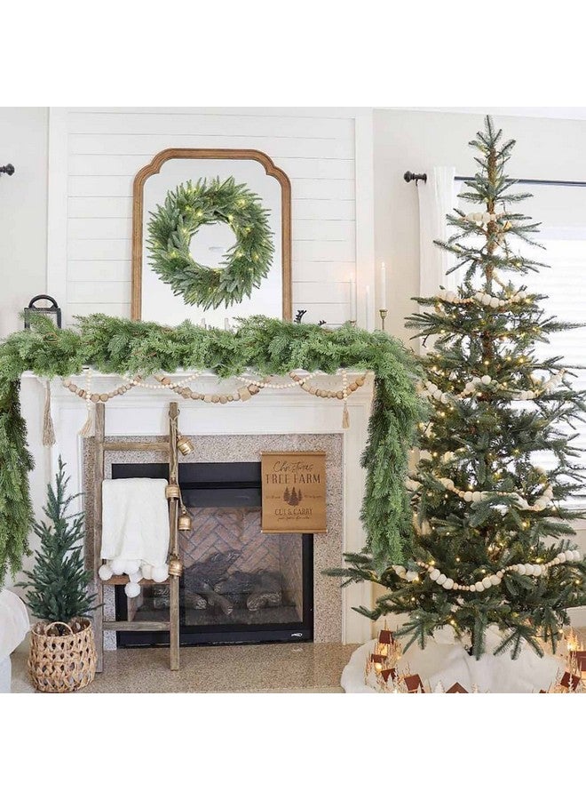 DearHouse Pine Christmas Garland,6Ft WinterArtificial Greenery Garland for Holiday Season Mantel Fireplace Table Runner Centerpiece Decor - Image 2