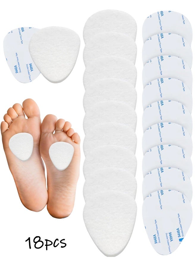 18 قطعة من وسادات الكالو المصنوعة من اللباد، وسادات مشط القدم، وسادات مقدمة القدم، وسادة لتخفيف الألم للقدم، تحافظ على حماية الكالو من الاحتكاك بالأحذية، وسادات لاصقة للرجال والنساء - Image 1