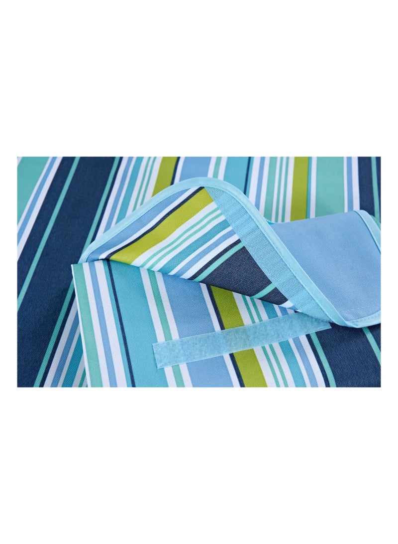 150x200 سنتيمتر مقاوم للماء طوي التخييم في الهواء الطلق حصيرة توسيع نزهة منقوشة بطانية شاطئ الطفل متعددة السياحية ، الشريط الأزرق - Image 3