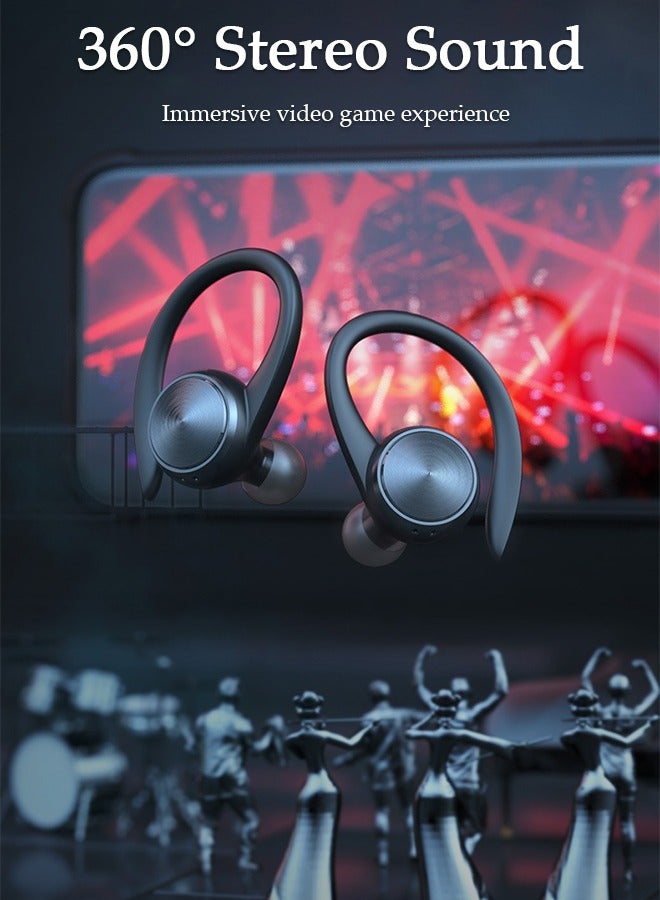 DUNISO Wireless Earbuds Bluetooth 5.0 Headphones Wireless Charging Case Sports Ear Buds Touch Control LED Power Display Built-in Mic Headset Waterproof Earphones in-Ear for IOS and Android  - Image 3