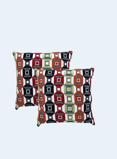 Donetella Cushion Cover,45X45 Cm (18X18 inch) 2-Pcs Decorative Throw Pillowcases Without Filler With Beautiful Abstract Art For Sofa Bed Living Room And Couch, Gunmetal