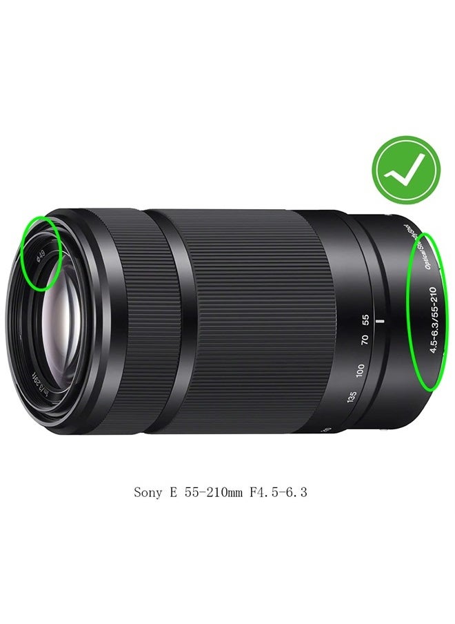 HUIPUXIANG 49mm Lens Cap Cover Compatible with Sony E 55-210mm F4.5-6.3 OSS,HUIPUXIANG [2 Pack]  - Image 2