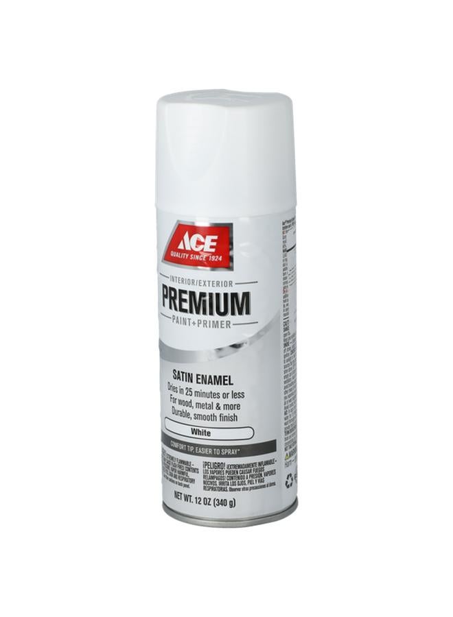 ACE Premium Satin Enamel Spray Paint White 12oz - Image 3