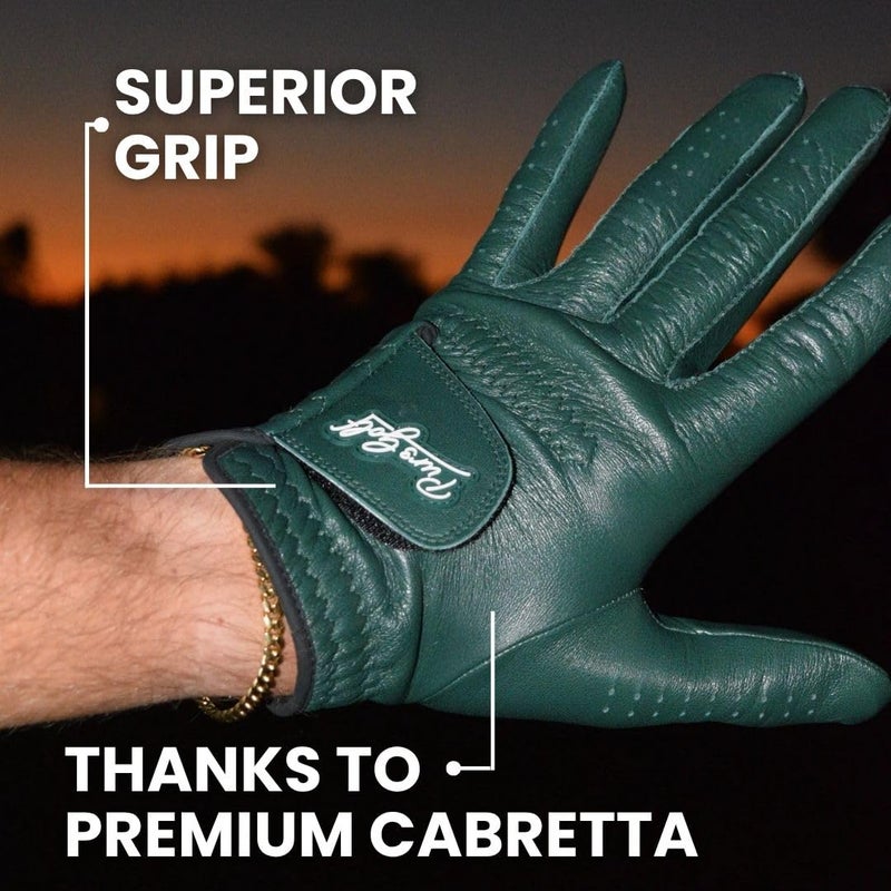 PUR3 Golf PUR3 Cabretta Leather Golf Gloves Men | 2 Pack Heritage Collection | Includes Ball Marker | Golf Glove Men Left Hand and Right Hand (Large, Worn on Left Hand (for Right Handed Golfers)) - Image 3