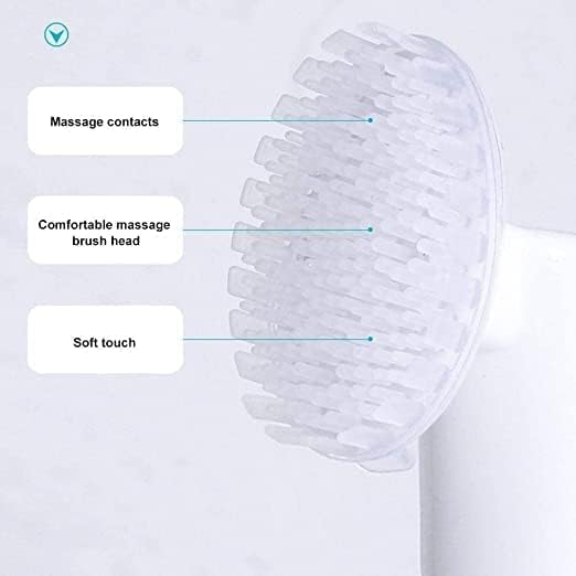 KWEL Empty Facial Cleansing Brush Foaming Face Wash Bottle | Built-In Face Brush Bottle|Liquid Foaming Soap Shampoo, Bubble Foaming Liquid Soap|Facial Cleansing Massage|Refillable,Leak Proof, - Image 2