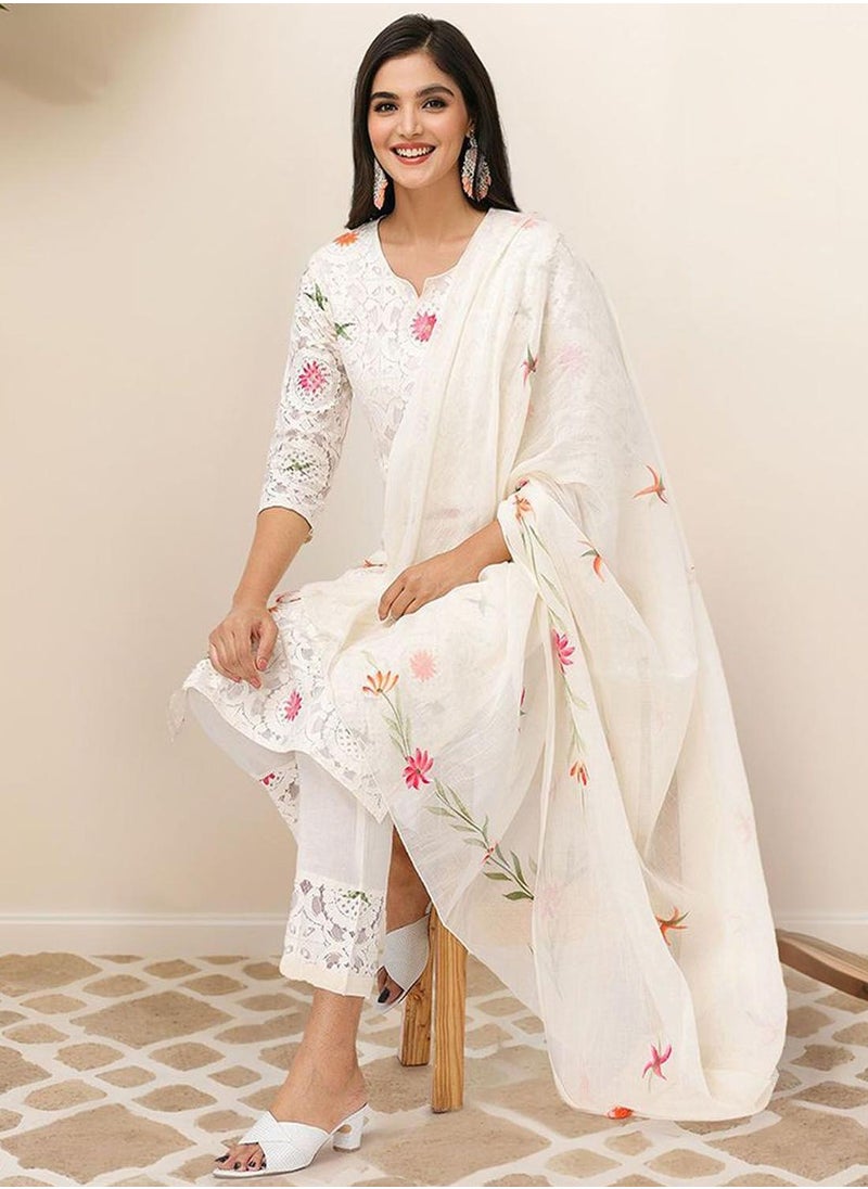 Women Off White Cotton Kurta Sets - 3Pcs - pzsku/Z32D73B415C224A8898F6Z/45/1741189893/a40d1815-78ba-477c-95b7-35067fc34998