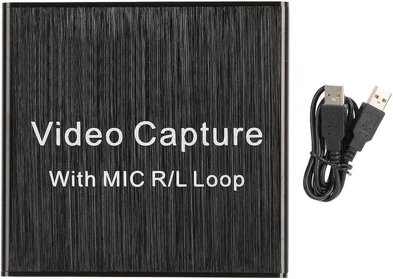 USB 2.0 HDMI Video Capture Card 4K Input 1080P Output with Microphone and Audio Loop Out for Streaming Recording Gaming - Image 1