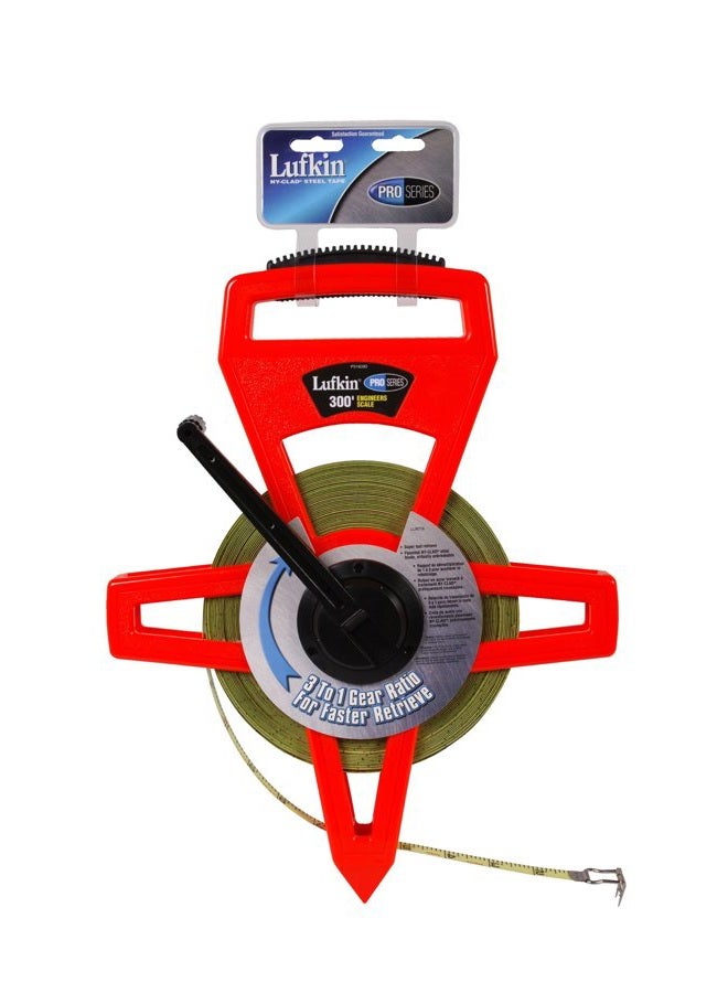 1/2" x 300' Pro Series Engineer's Ny-Clad Steel Tape Measure - PS1809DN