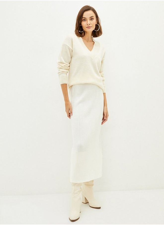 LC WAIKIKI - Elastic Waist Straight Women Knitwear Skirt - Image 1