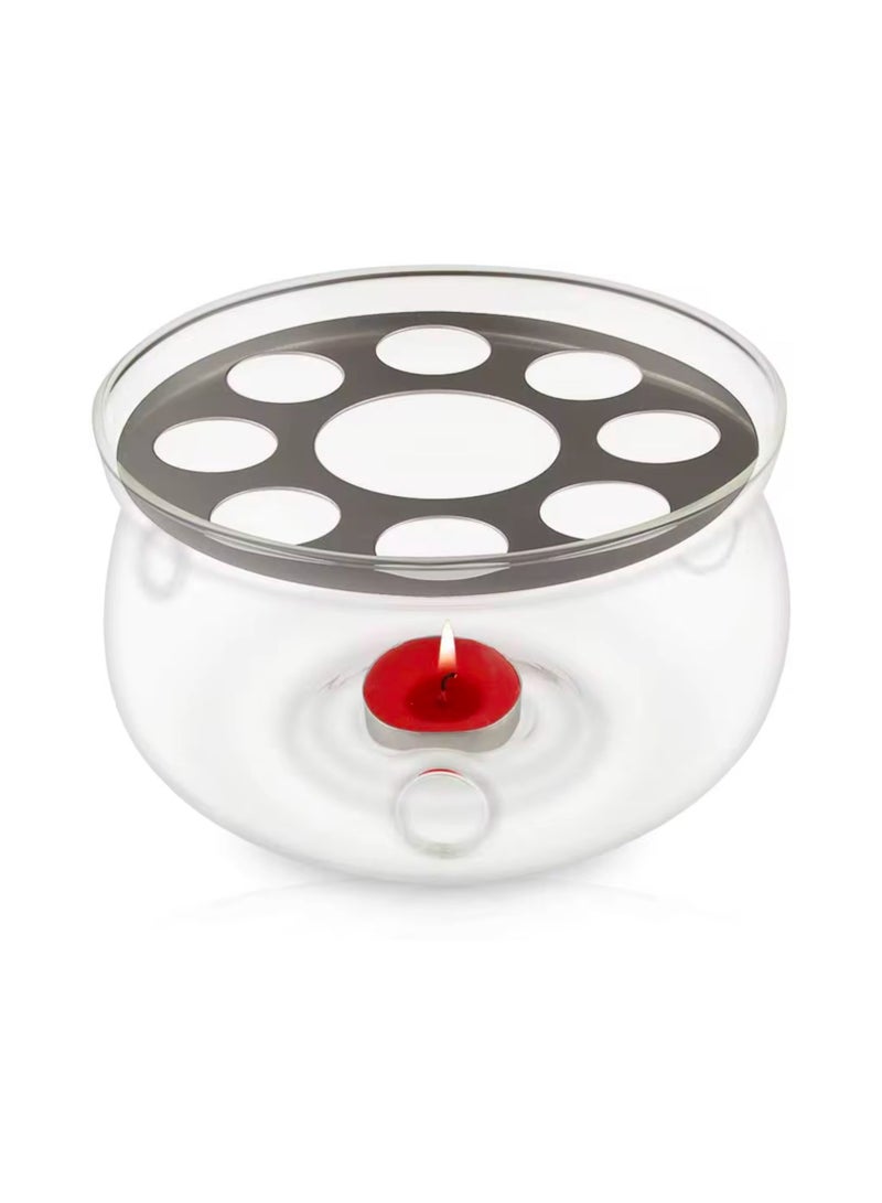 DESSINI غلاية شاي ديسيني 1000 مل من زجاج البورسليكات مع غطاء من الخيزران وسخان شاي KD550 - Image 5