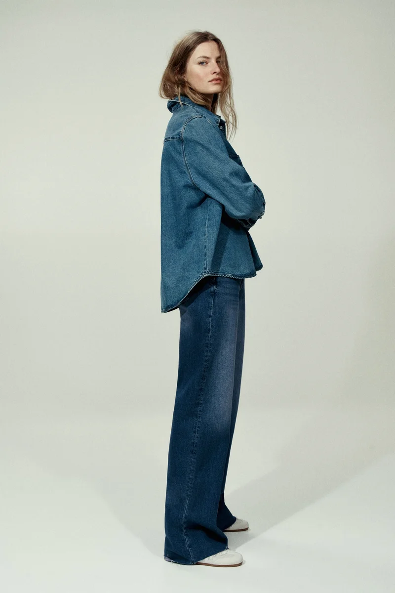 H&M  Wide High Jeans for Women | Best Price UAE