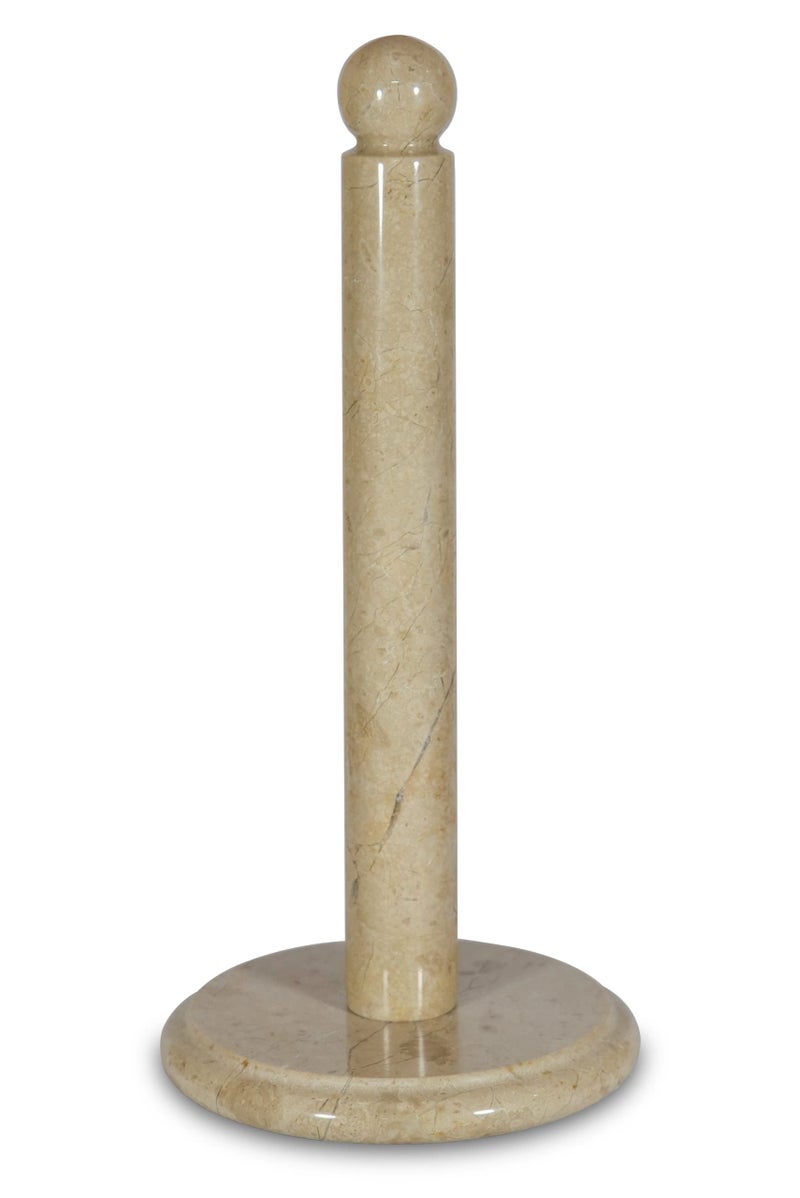 TheWolfard Handmade Ivory Marble Paper Towel Holder â€“ Beige or Ivory Natural Stone Countertop Stand â€“ Luxury Kitchen or Bathroom Decor â€“ Elegant Gift for Housewarming or Wedding - Image 1