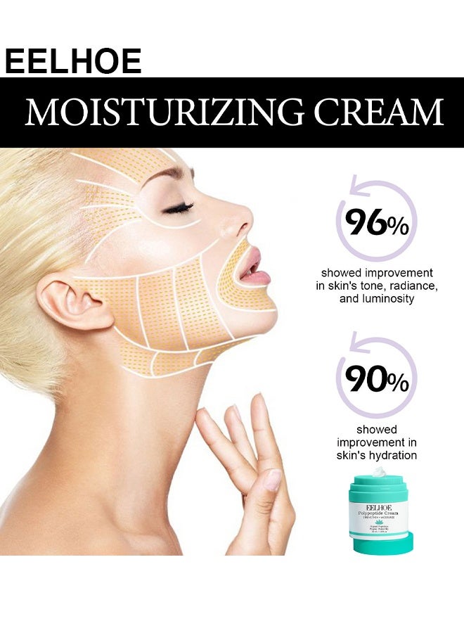 إيلهو بروتيني بوليبيبتيد كريم مضاد للتجاعيد ومضاد للتقدم في السن، كريم ترطيب الوجه، مرطب وجه البروتين مع الأحماض الأمينية، جلد رطب ثابت، 50 مل/1.69 أوز - Image 4