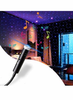 Y&D USB Star Projection Night Light with Auto Rotating Sound Activated Strobe Adjustable Romantic Violet Interior Car Lights Roof Decoration for Car, Ceiling, Bedroom, Party  - Image 1
