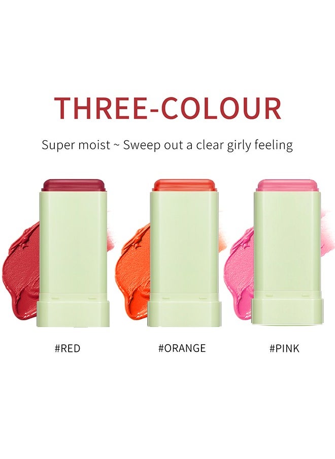 Misiou Beauty - Blush The Moiseture Stick,Waterproof Makeup, Multi-effect 3-in-1 Eyeshadow Lipstick Blush, Must-have To Enhance Your Temperament(#02) - Image 1