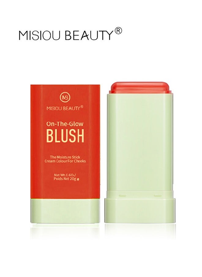 Misiou Beauty Blush The Moiseture Stick,Waterproof Makeup, Multi-effect 3-in-1 Eyeshadow Lipstick Blush, Must-have To Enhance Your Temperament(#02)  - Image 1